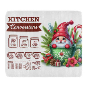 Planche À Découper Conversions Gnome/Cuisine de Noël mignonnes