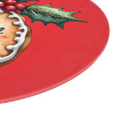 Planche À Découper Cookie de Noël avec des baies de houx rouges (Coin)