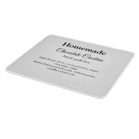 Planche À Découper cookies au chocolat maison faits avec amour ajoute (Coin)