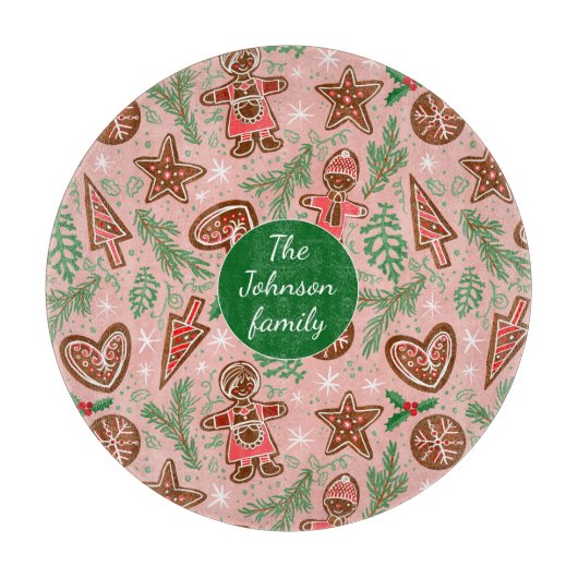 Planche À Découper Cookies de Noël vert (Devant)