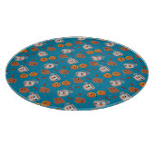 Planche À Découper Cookies, petits pains : motif arrière - plan bleu (Coin)