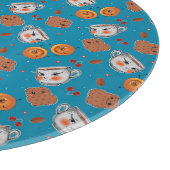 Planche À Découper Cookies, petits pains : motif arrière - plan bleu (Coin)