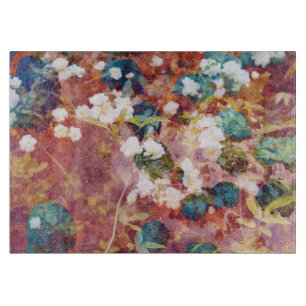 Planche À Découper Cool, art tendance de motif fleuri romantique