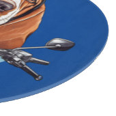 Planche À Découper Cool chien biker, joli basset hound chien conducte (Coin)