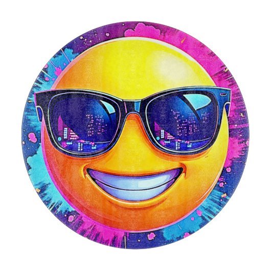 Planche À Découper Cool 😎 Emoji Fun (Devant)