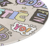 Planche À Découper Cool Fun Doodle Lettres Vintage (Coin)