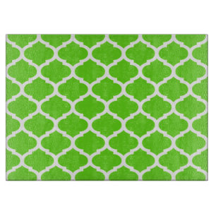 Planche À Découper Cool Lime Green Motif Quatrefoil marocain