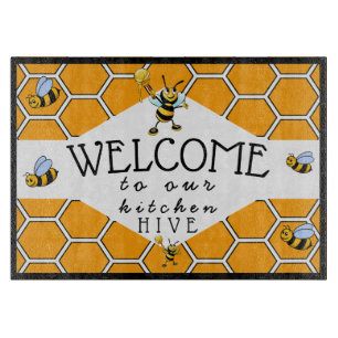 Planche À Découper Cool & Mignonne Bienvenue À Notre Bee Hive Cutting