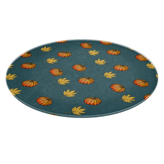 Planche À Découper cool moderne jaune citrouille motif amoureux du mo (Coin)