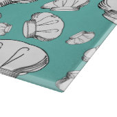 Planche À Découper Cool Toque Blanche Chef Casquette Motif Monogramme (Coin)