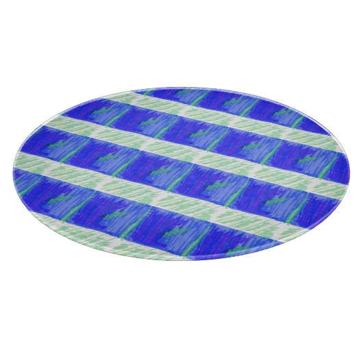 Planche À Découper Coolest Blue Nautical Abstract (Coin)