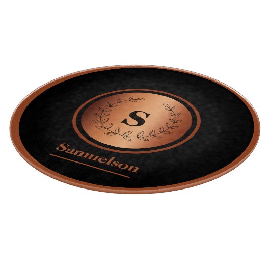 Planche À Découper Copper Detailed Personalized Kitchen Cutting Board (Coin)