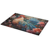 Planche À Découper Coq en Verre Coloré (Coin)