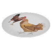 Planche À Découper Coq et poule brune (Coin)