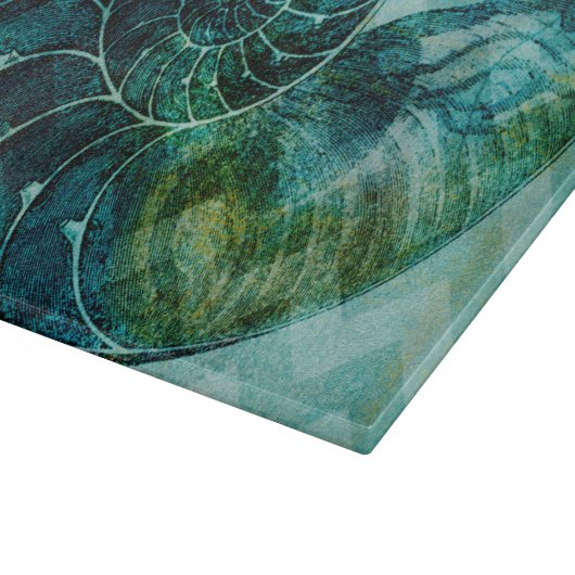 Planche À Découper Coque spirale Turquoise (Coin)