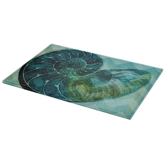 Planche À Découper Coque spirale Turquoise (Coin)