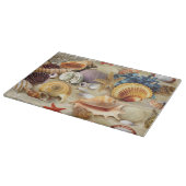 Planche À Découper Coques de mer sur la plage (Coin)