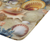Planche À Découper Coques de mer sur la plage (Coin)