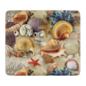 Planche À Découper Coques de mer sur la plage (Devant)