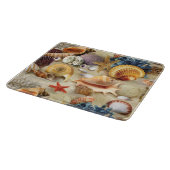 Planche À Découper Coques de mer sur la plage (Coin)