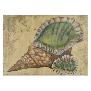 Planche À Découper Coquillage Brown et vert