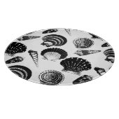 Planche À Découper Coquillages - noir et blanc sur un arrière - plan (Coin)
