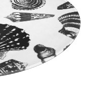 Planche À Découper Coquillages - noir et blanc sur un arrière - plan (Coin)