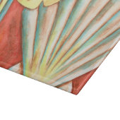 Planche À Découper Coquillages Rustiques Orange (Coin)