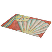 Planche À Découper Coquillages Rustiques Orange (Coin)