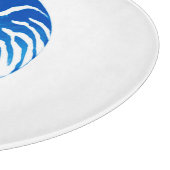Planche À Découper Coquille de Nautilus - bleu cobalt et blanc (Coin)