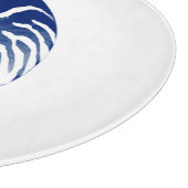 Planche À Découper Coquille de Nautilus - bleu marine et blanc (Coin)