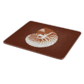Planche À Découper Coquille de Nautilus - cacao brun et blanc (Coin)