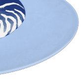 Planche À Découper Coquille de Nautilus - marine, blanc & bleu clair (Coin)