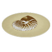 Planche À Découper Coquille de Nautilus - marron, blanc et beige (Coin)