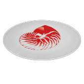 Planche À Découper Coquille de Nautilus - rouge foncé et blanc (Coin)