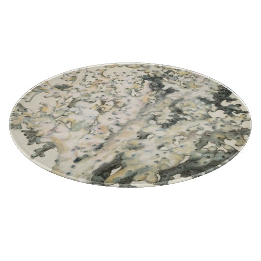 Planche À Découper Corail d'aquarelle antique (Coin)