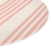 Planche À Découper Corail et beige cinq rayures motif (Coin)