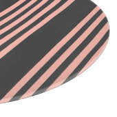 Planche À Découper Corail et charbon de bois cinq bandes motif (Coin)