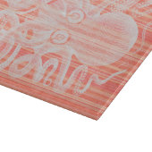 Planche à découper corail et pieuvre blanche (Coin)