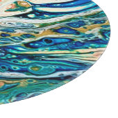 Planche À Découper Coral N Bleu Plage Sud-Ouest Abstrait (Coin)