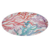 Planche À Découper Coraux aquarelles : motif du monde sous-marin. (Coin)