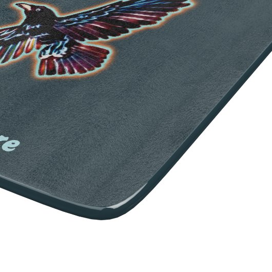 Planche À Découper Corbeau Iridescendant (Coin)
