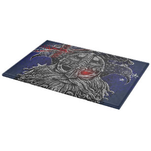 Planche À Découper Corbeaux d'Odin épées Mythologie Viking drapeau Au