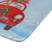 Planche À Découper Corgi Chien En Voiture Avec Le Père Noël (Coin)