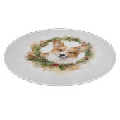 Planche À Découper Corgi Christmas Wreath Festive Pup (Coin)