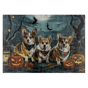 Planche À Découper Corgi Halloween Éffrayant