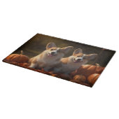 Planche À Découper Corgi Puppy Automne Citrouille de plaisir (Coin)