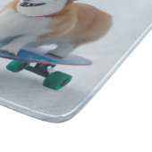 Planche À Découper corgi skate hiver joie (Coin)