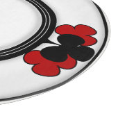 Planche À Découper Costumes Art Déco rouge et noir Monogramme (Coin)