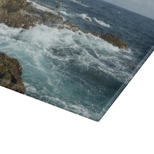 Planche À Découper Côte rocheuse d'Aruba et océan bleu (Coin)